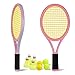 Crefotu Tennis Racket for KidSponge Handle Include 2 Soft Balls and 4 ShuttlecocksTennis Racquet for Toddler 3 Years Old - Image 3