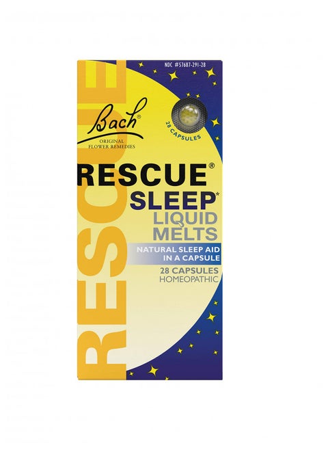 Rescue Sleep Liquid Melts, Natural Orange Vanilla Flavor, Natural Sleep Aid, Stress Relief, Homeopathic Flower Essence, Free Of Melatonin, Gluten & Sugar, 28ct.