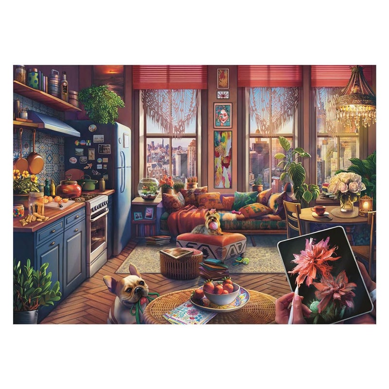 Ravensburger بازل رافينسبورجر كوزي بوهو ستوديو - تنسيق كبير 500 قطعة | صور نابضة بالحياة وخالية من الوهج | تناسق مثالي | مثالي للبالغين والأطفال - Image 2