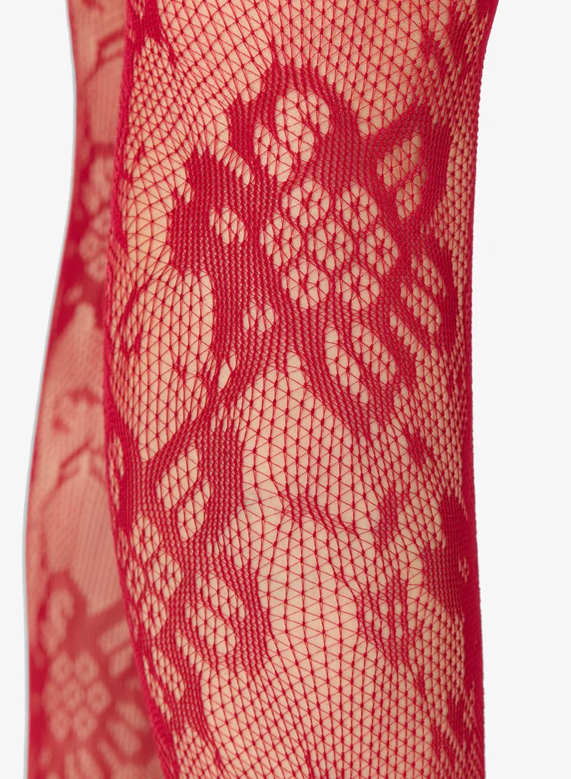 Ginger 20D Floral Pattern Stockings