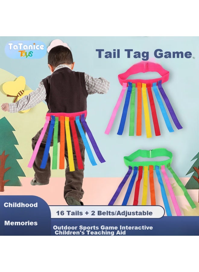 Tatanice Children's Tail-pulling Toy, Kindergarten Outdoor Sensory Integration Training Equipment, 2 Sets, Team Building Game Props, Birthday Gift - Image 1