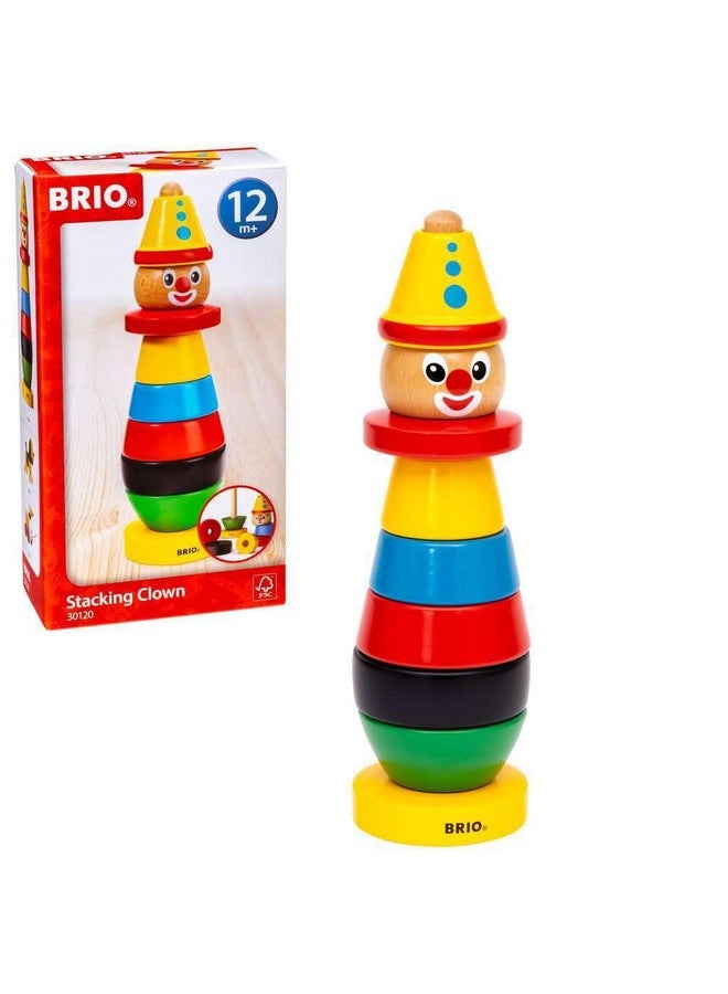 BRIO Infant & Toddler 30120 - Stacking Clown - 9 Piece Wood Stacking Toy for Kids Ages 1 and Up - Image 4