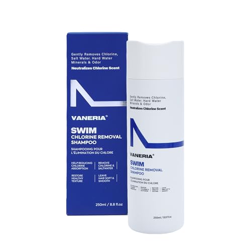 VANERIA 2-in-1 Swim Shampoo & Hard Water Shampoo, Chlorine Removal for Swimmers, Removes Minerals and Buildup for Hard Water, Restorative Hair Care for Swimmers, Safe for Colored Hair, 8.8 oz - Image 1