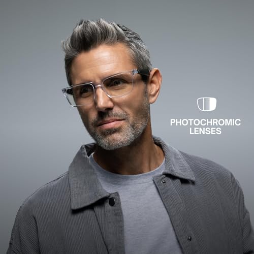 Lucyd Lyte (2025 Version) Smart Glasses for Men - Bluetooth Smart Eyewear with Light Adaptive Photochromic Lenses, Open Ear Speakers & Microphone - Eclipse (Standard) - Image 4