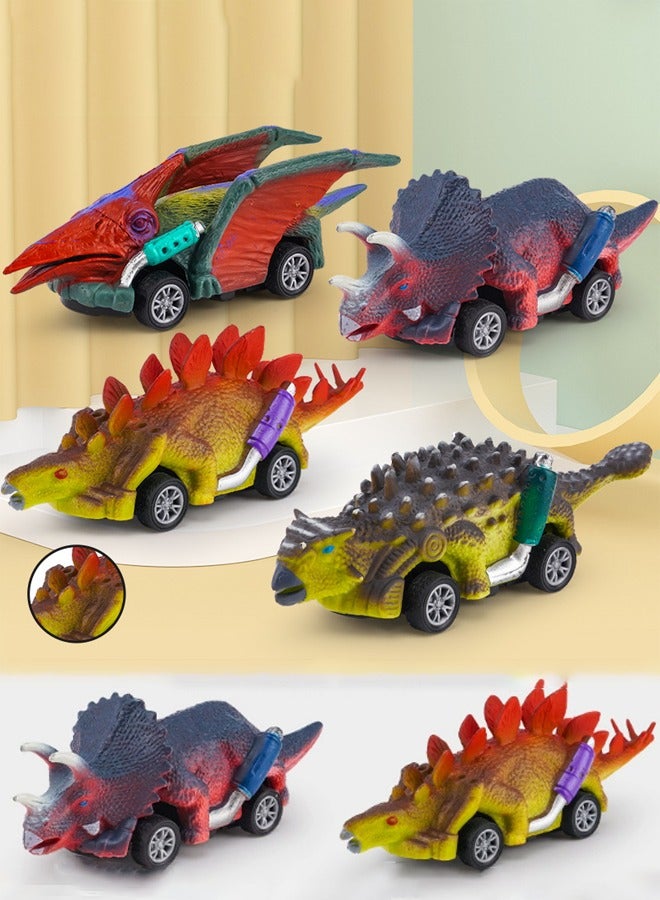 6PCS Simulation Dinosaur Toy Power Car - Image 5