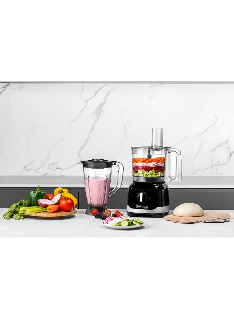 بلاك اند ديكر 800W All-in-One Food Processor for Chopping, Slicing, Blending & Kneading 2.4 L 800 W FX830-B5 Black with Stainless Steel Accents - Image 3