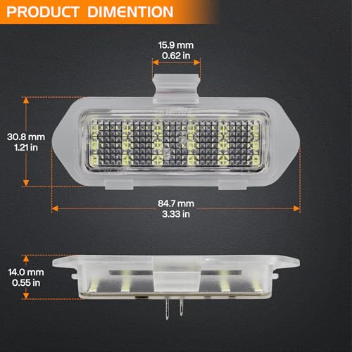 FetonAuto Puddle Lights LED Mirror Lights Assembly for 2003-2006 Chevy Silverado GMC Sierra 1500 Yukon Denali XL 1500 2500 Tahoe Suburban Cadillac Escalade ESV Chevrolet Avalanche - Image 3