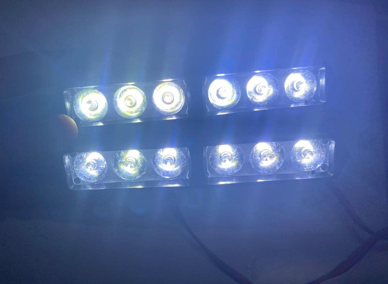 AUTO MT UNIVERSAL 2PC/SET BIKE CAR TRUCK LED WHITE ONLY Light 6 LED Bar 36W Bright Emergency Strobe Lights WHITE Color With Flashing Blinking Waterproof - Image 5