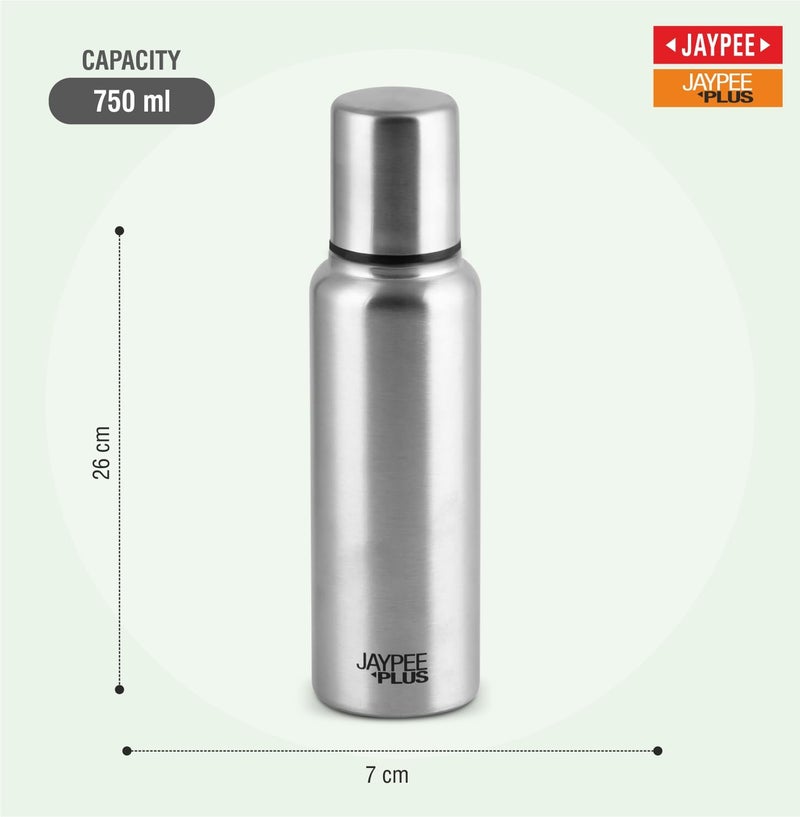 Jaypee Plus EzyPour Stainless Steel Oil Dispenser Bottle with Lid | Oil Bottle Spillproof Pourer & Drizzler| Food Grade oil can for Kitchen, Silver, Set of 2 | 750ml - Image 5