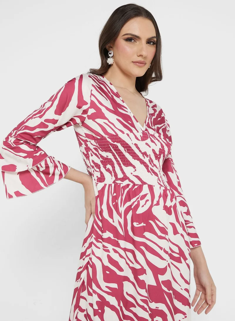 ELLA Zebra Print Maxi Dress