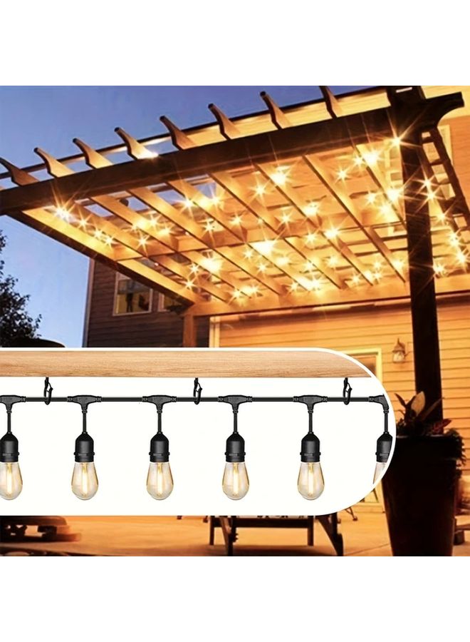 20 Pcs Black Q Shaped Metal Hooks With Safety Buckles For Outdoor String Lights Plants - Image 3