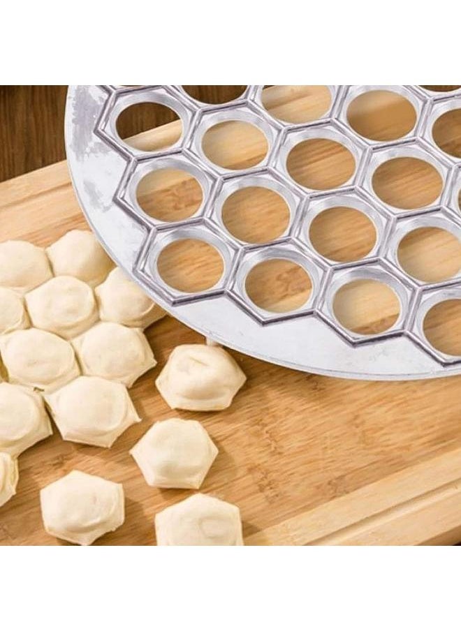 yongsheng Dumplings Mold, 37 Holes Aluminum Alloy Metal Mold, Kitchen Russian Dumpling Press for Make Dumplings Manually  - Image 5