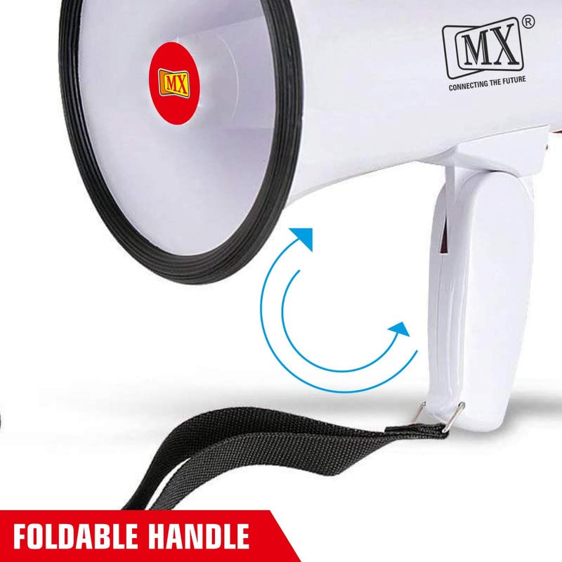 MX 30 W Handheld Megaphone with Siren Alarm – Portable PA Speaker for Indoor & Outdoor Use - Image 5
