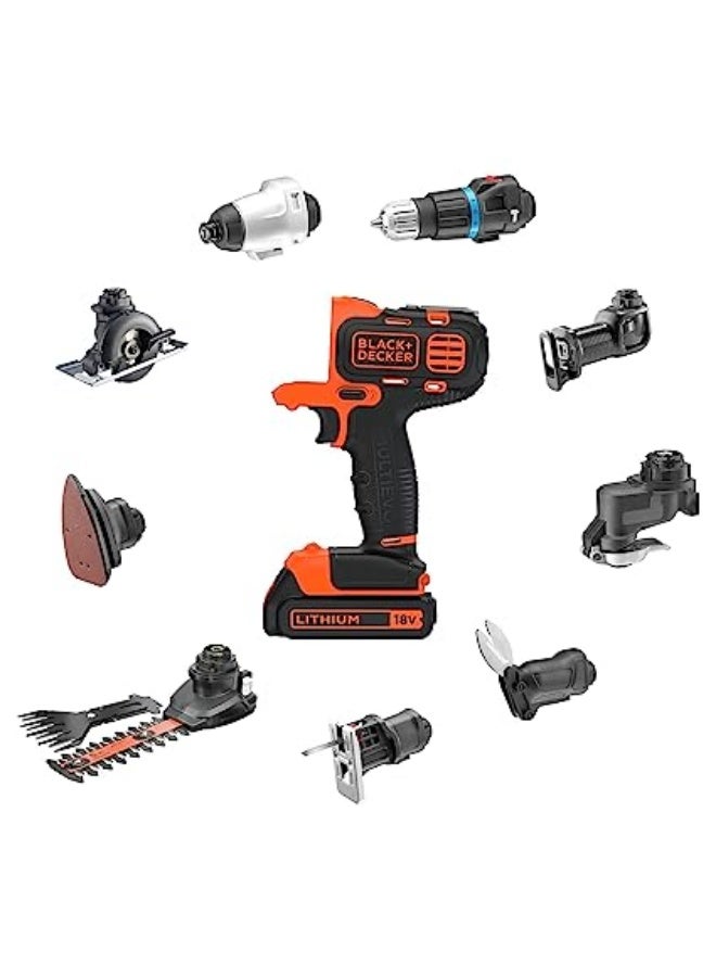 BLACK+DECKER Multi-Evo Hammer Attachment Orange & Black With 2 Drill Bits - Image 4