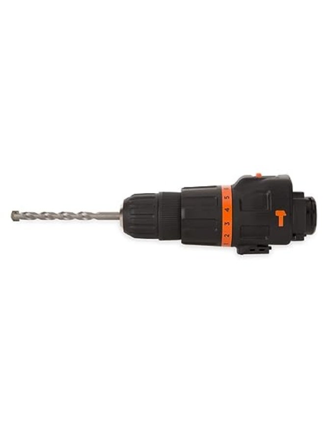 BLACK+DECKER Multi-Evo Hammer Attachment Orange & Black With 2 Drill Bits - Image 3