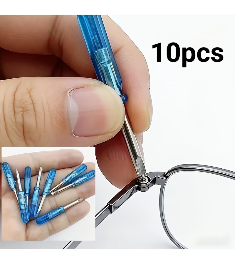 10pcs Mini Screwdriver Set for DIY Repairs Portable Flathead Tools - Image 1