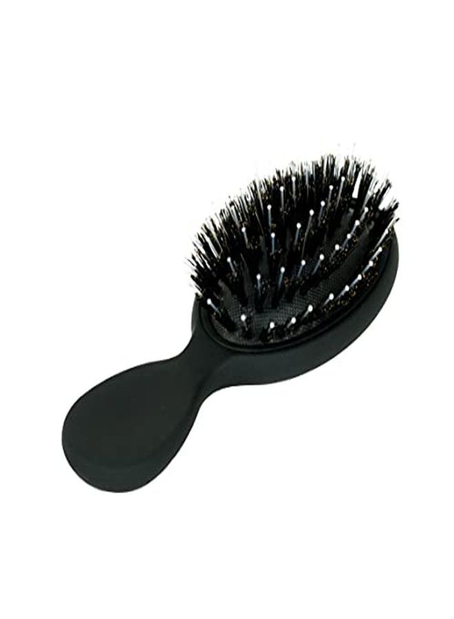 EVERLONG R Bristle Brush By Everlong Hair, Boar & Nylon Bristles Adds Shine & Promote Hair Growth, Scalp Massage & Detangling, Safe For All Hair Types Extensions & Wigs, W/ Matte Black Ergonomic Handle - Image 1