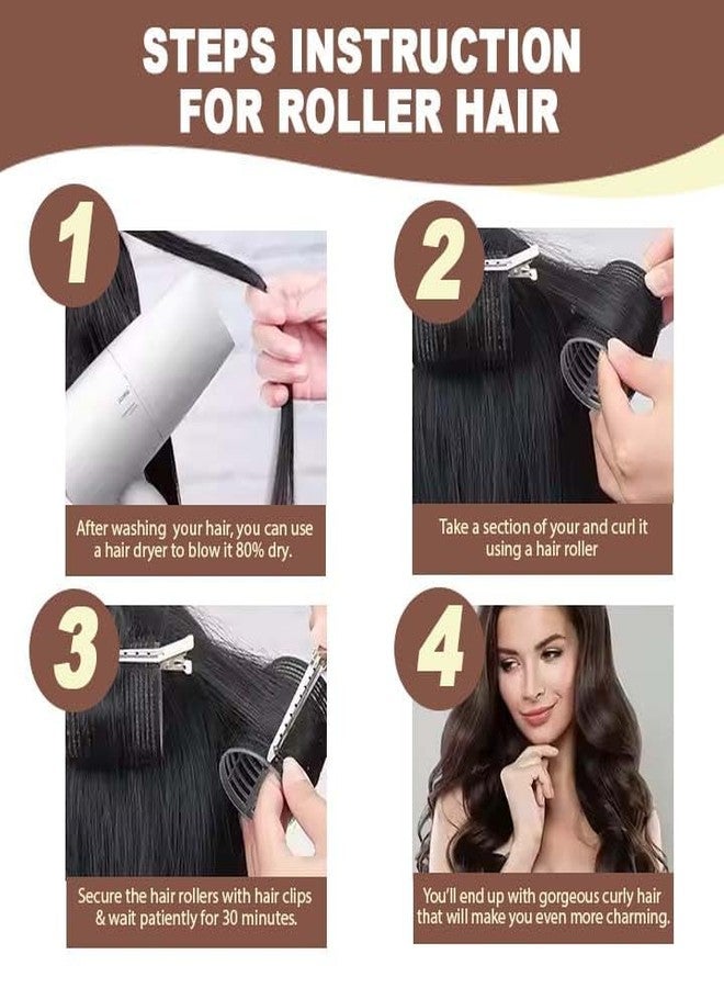 غلان مجموعة جلان لتجعيد الشعر مع 9 أمشاط للنساء والفتيات، خفيفة الوزن وسهلة الحمل (6 بكرات مع 9 أمشاط) عبوة واحدة - Image 3