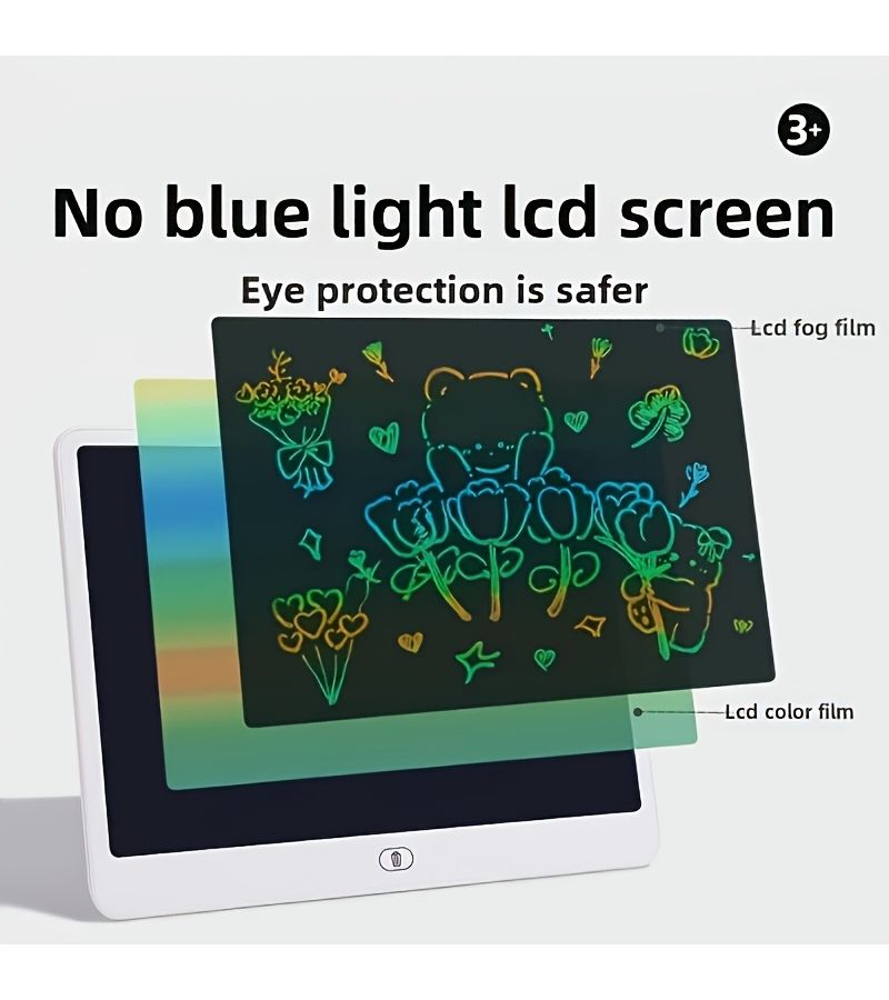 13 Inch Pink LCD Color Erasable Drawing Board Eye Protection Portable Reusable Educational Toy for Teens Home School Halloween Christmas Gift - Image 5
