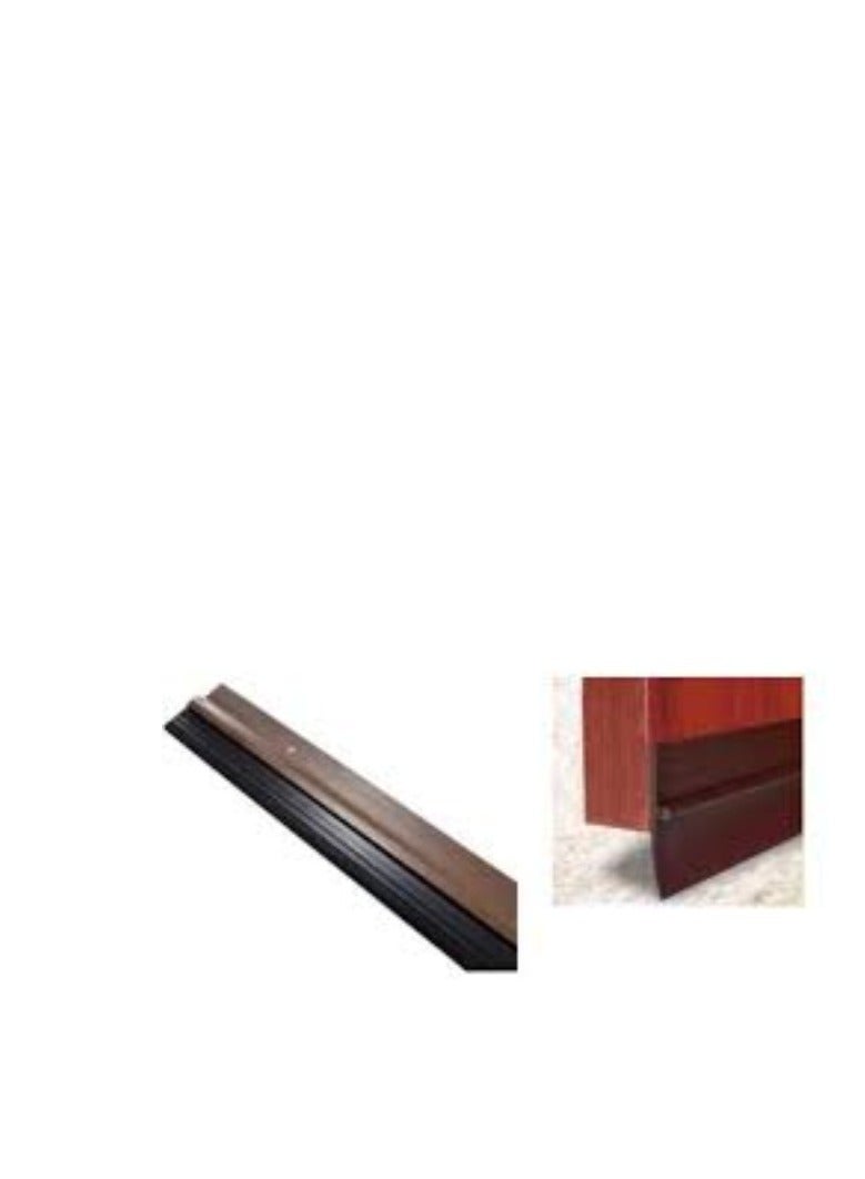 KNP KNP 1.2M Door Seal Bottom Brush with 4 Pcs Screws in brown offers an extended length for sealing gaps under wider doors providing a reliable barrier against drafts dust noise and pests.  - Image 2