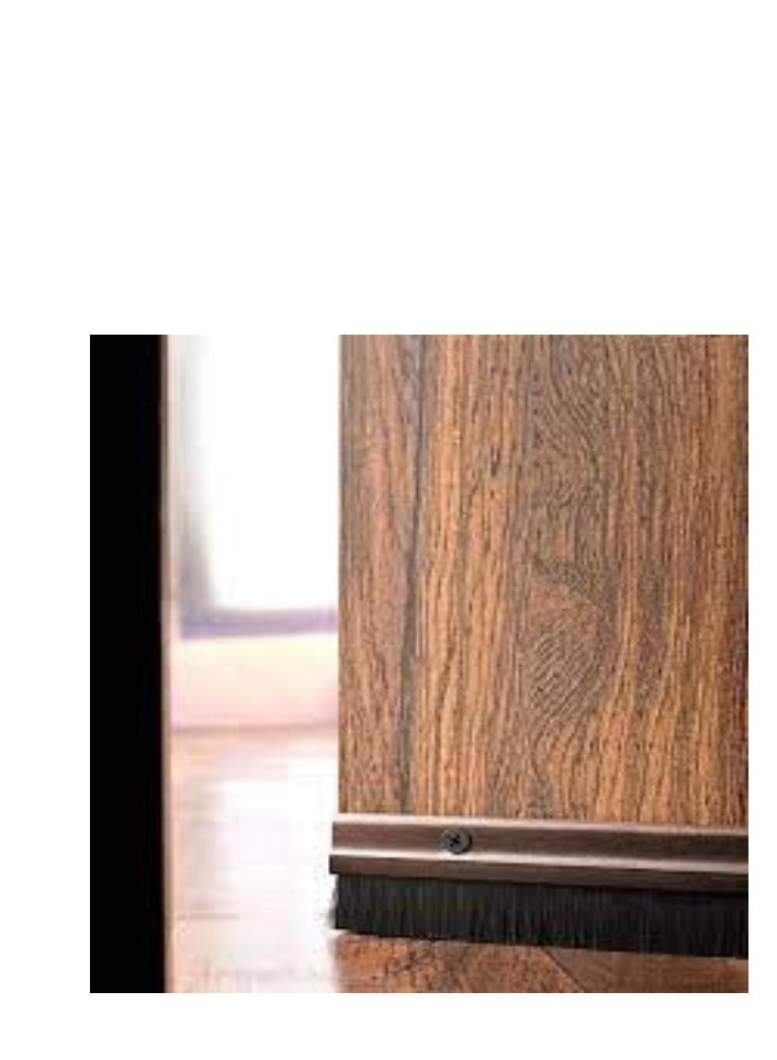 KNP KNP 1.2M Door Seal Bottom Brush with 4 Pcs Screws in brown offers an extended length for sealing gaps under wider doors providing a reliable barrier against drafts dust noise and pests.  - Image 3