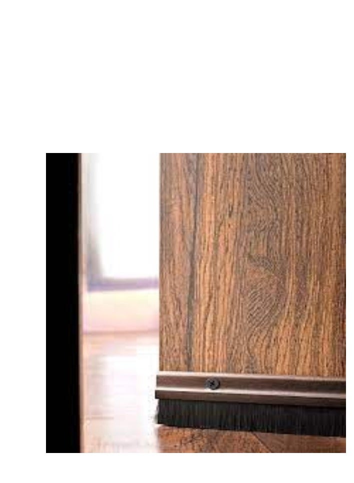 KNP KNP 1.2M Door Seal Bottom Brush with 4 Pcs Screws in brown offers an extended length for sealing gaps under wider doors providing a reliable barrier against drafts dust noise and pests.  - Image 1