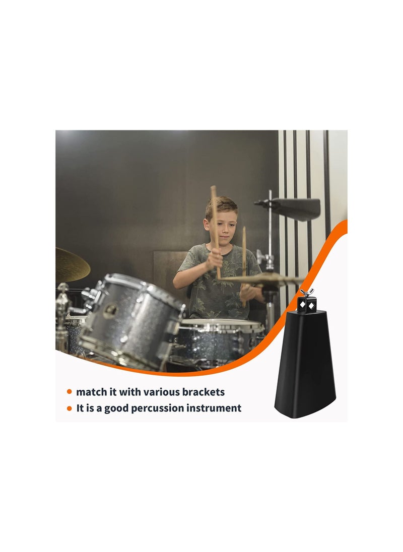 Megarya Soulmate Cowbell 5 inch Metal Steel Cow Bells Instrument Noise Makers Cowbell Hand Percussion Cow Bell with Handle Stick for Drumset  - Image 5