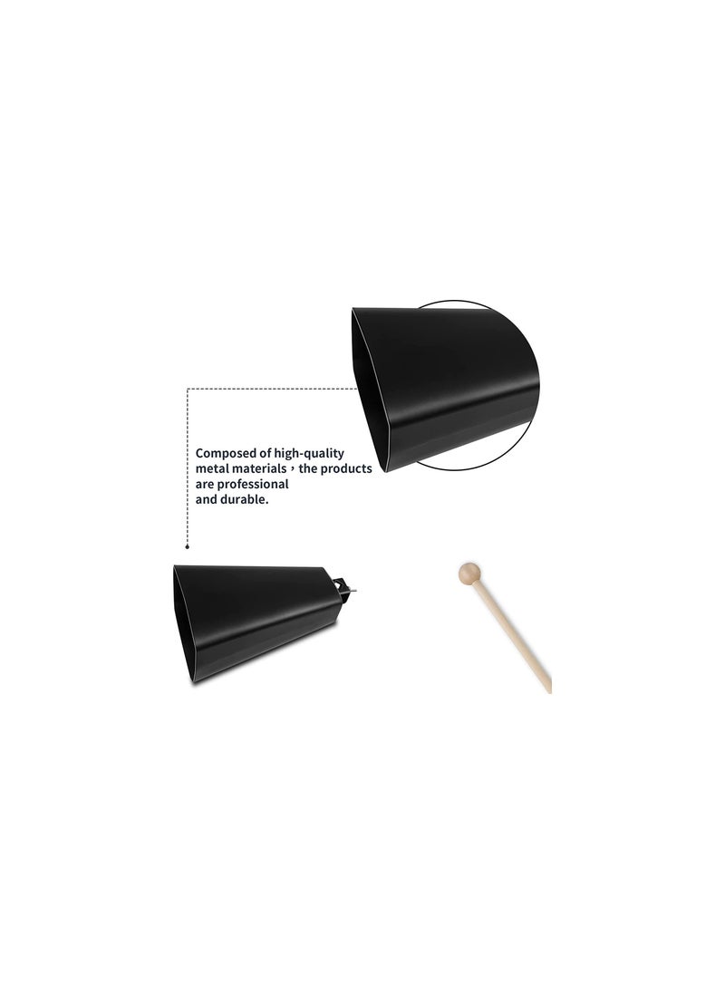 Megarya Soulmate Cowbell 5 inch Metal Steel Cow Bells Instrument Noise Makers Cowbell Hand Percussion Cow Bell with Handle Stick for Drumset  - Image 4