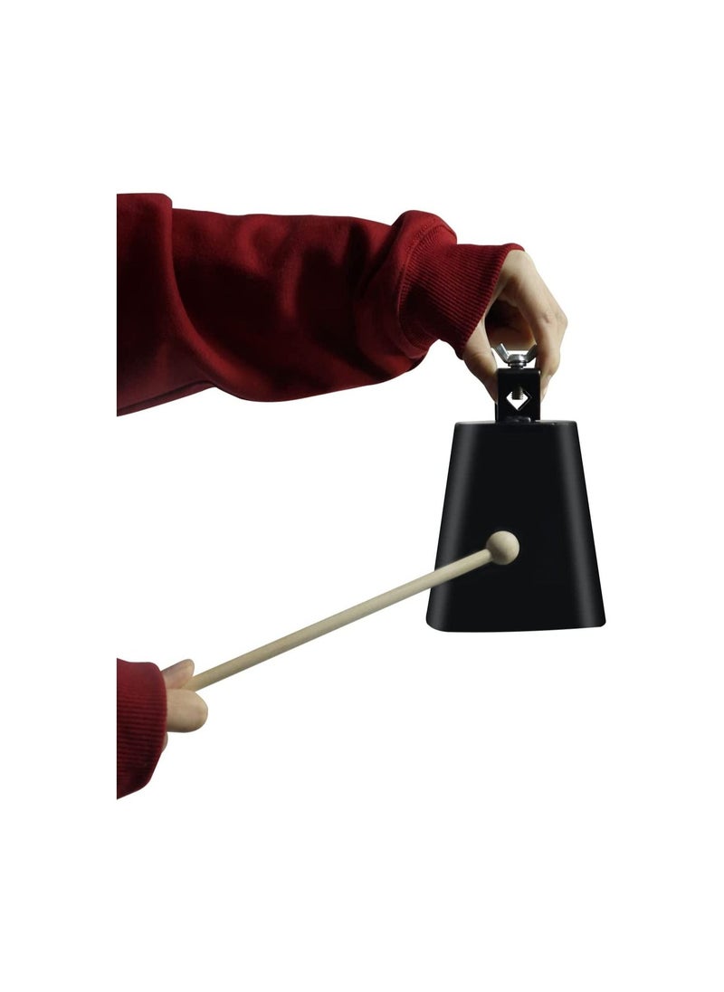 Megarya Soulmate Cowbell 5 inch Metal Steel Cow Bells Instrument Noise Makers Cowbell Hand Percussion Cow Bell with Handle Stick for Drumset  - Image 2