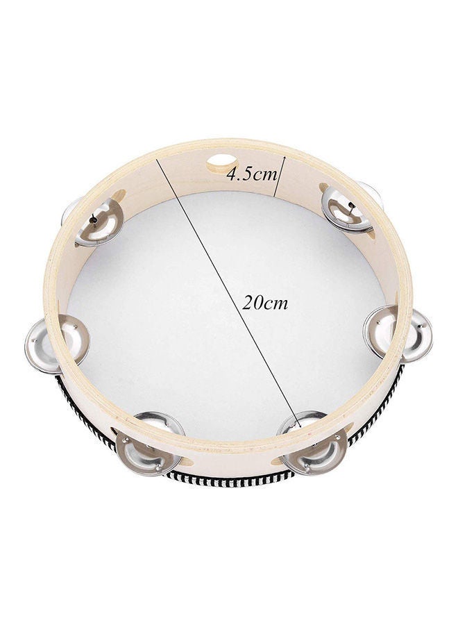 NIBEMINENT Hand Held Bell Birch Jingles Tambourine - Image 2