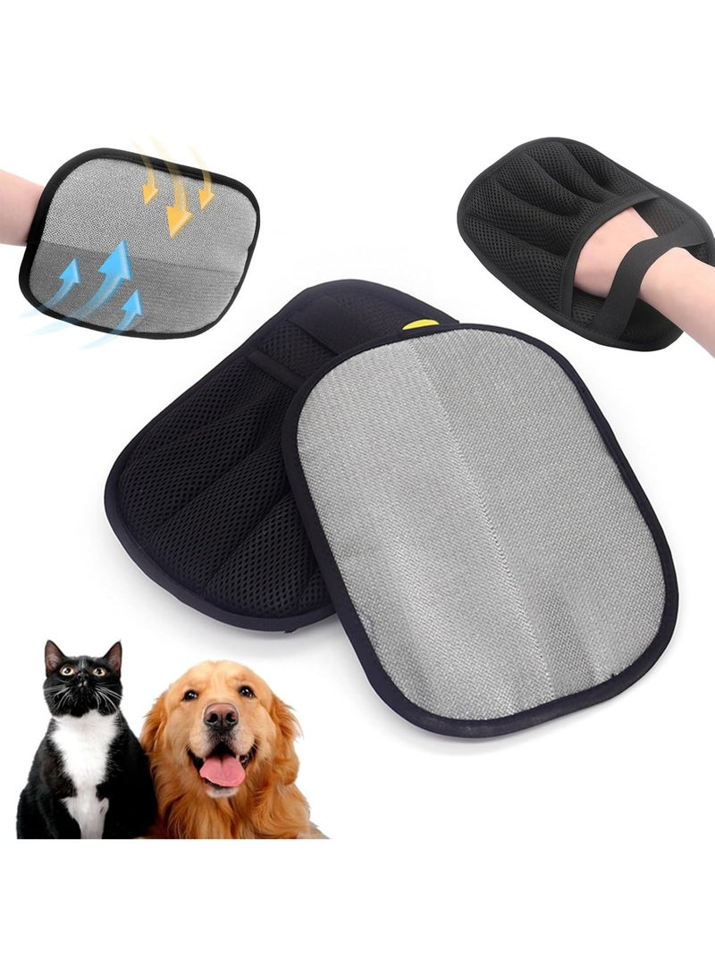 YelaJoy New Upgraded Electrostatic Pet Hair Removal Gloves - Reusable Cat Hair Remover & Dog Hair Removal Mitt with Elastic Cuff & Finger Loops for Furniture, Bedding, Car (2pcs) - Image 1