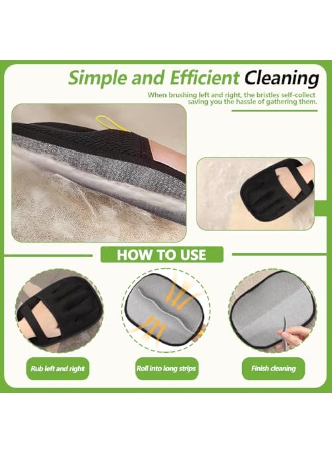 YelaJoy New Upgraded Electrostatic Pet Hair Removal Gloves - Reusable Cat Hair Remover & Dog Hair Removal Mitt with Elastic Cuff & Finger Loops for Furniture, Bedding, Car (2pcs) - Image 3