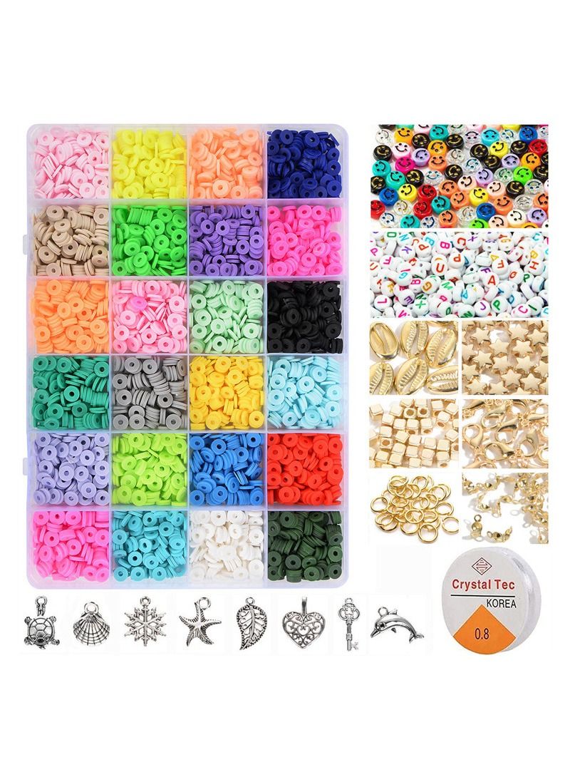 Gonice Gonice Glass Beads for Jewelry Making, Lucky Goddness Round Faceted Shape Colourful Crystal Spacer Beads Assortments Supplies for Making Handcrafts, DIY Bracelets Necklaces Colourful Bead Accessories - Image 1