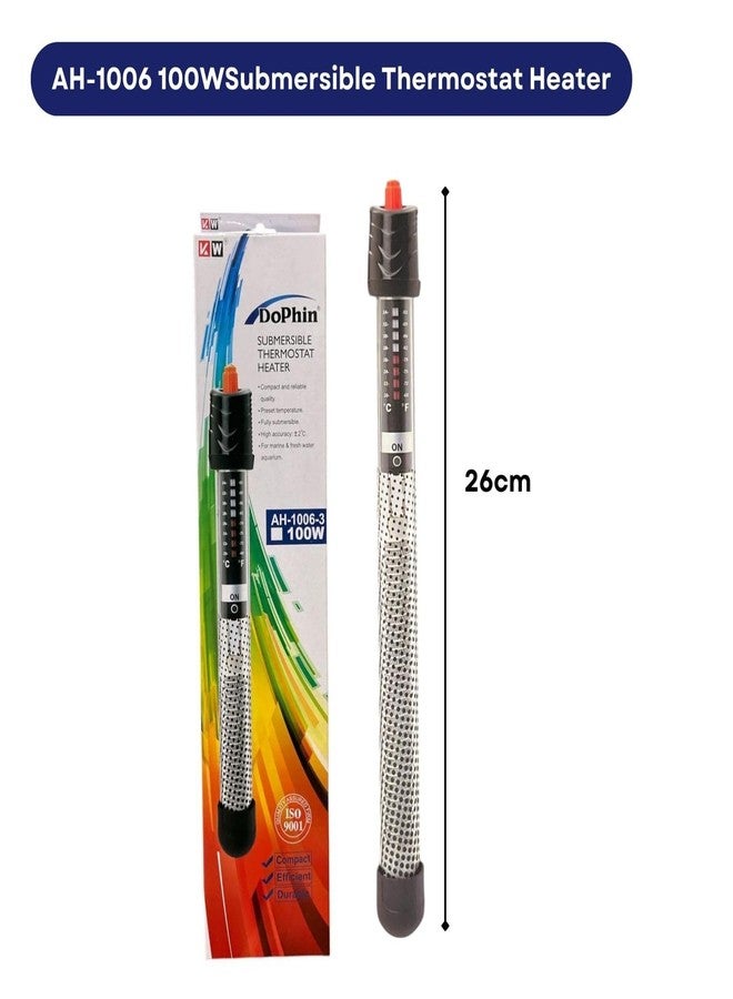 TUNAI Dophin AH-1006 100W Submersible Thermostat Heater for Aquarium Fish Tank| Preset Temperature | Fully Submersible | Suitable for Tank Size 100L | (Original from Tunai Store) - Image 2
