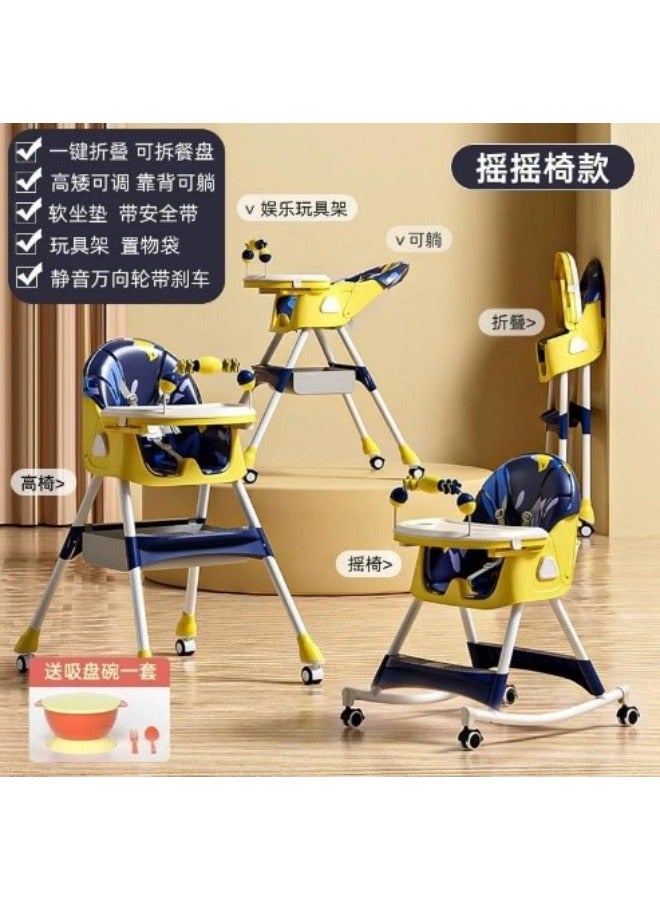 Kidilo Food Chair Kidilo E560L, Multi-Position High Chair with Recline and Safety Harness