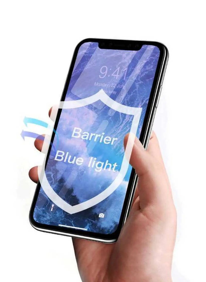 ديفيا Van Anti-Blue Ray Full Screen Twice-Tempered Glass for iPhone 12 / 12 Pro 6.1" - Black - Image 2