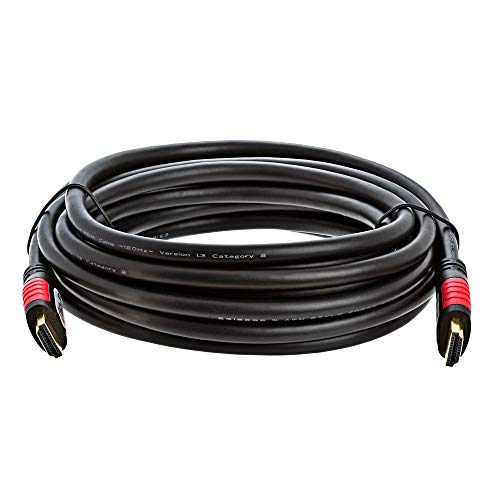 Cmple - 4K Gold Plated Ultra High Speed HDMI Cable - HDTV Cable with 3D HDR and Ethernet - 15 Feet, Black - Image 2