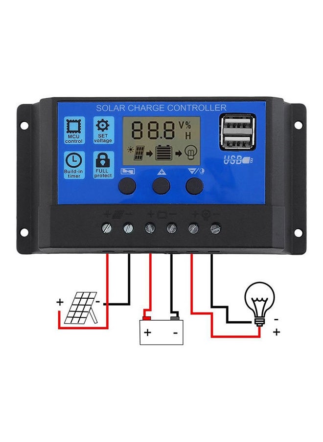 NIBEMINENT Hd Sub Solar Controller Battery Charger Black/Blue 130 x 80 90centimeter  - Image 2