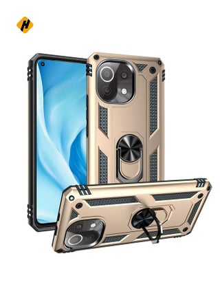 For Xiaomi Mi 11 Lite 5G Shockproof TPU + PC Protective Case with 360 Degree Rotating Holder(Gold) - pzsku/ZB2969D1079B41851E8F9Z/45/1750965007/05a68c01-a4a4-4f20-9504-54293b1d3216