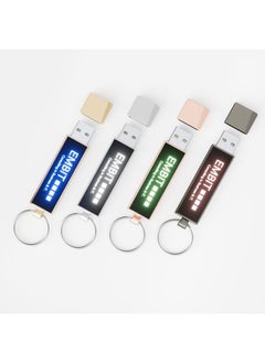 Generic Led Luminous U Disk Fashion Creative Custom Logo Luminous U Disk 8g64gU Disk Business Gifts 128g256gu Disk-Color:Gunmetal Color (minimum Order 300)-Capacity:3.0 High Speed 64gb  - Image 4