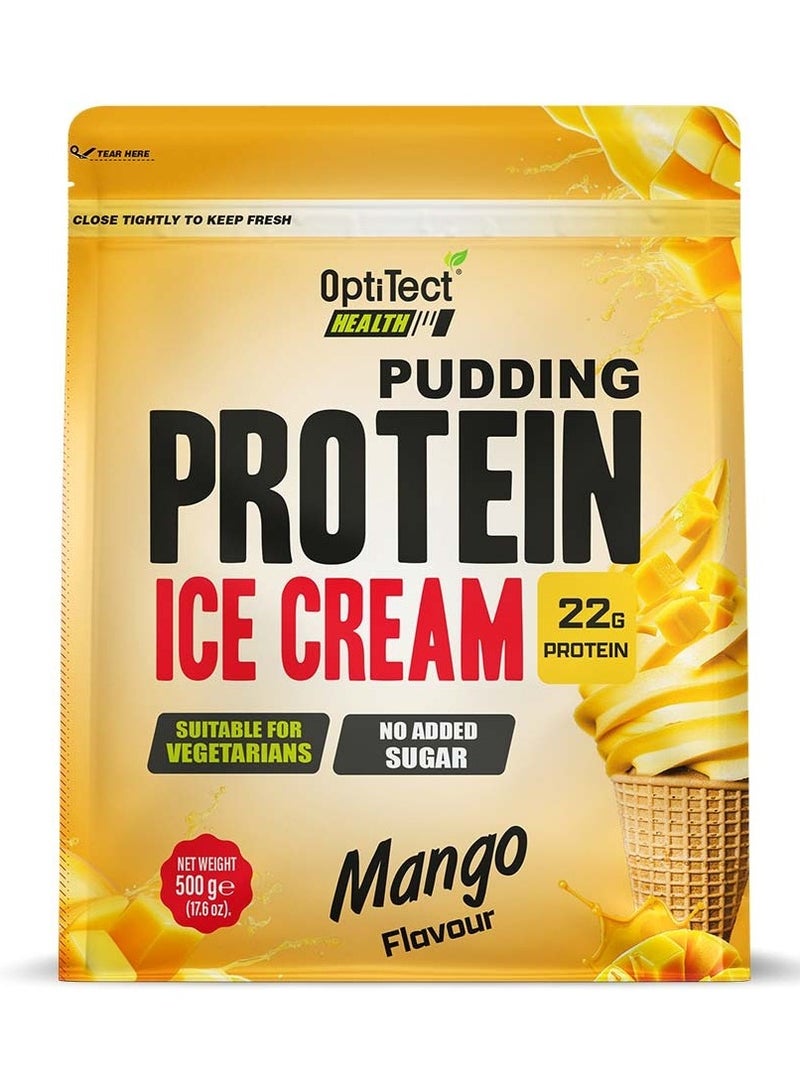 أوبتيتيكت مزيج بودنغ البروتين الصحي والآيس كريم، بنكهة المانجو، ٥٠٠ غرام | حلوى غنية بالبروتين | بدون إضافة سكر - Image 1