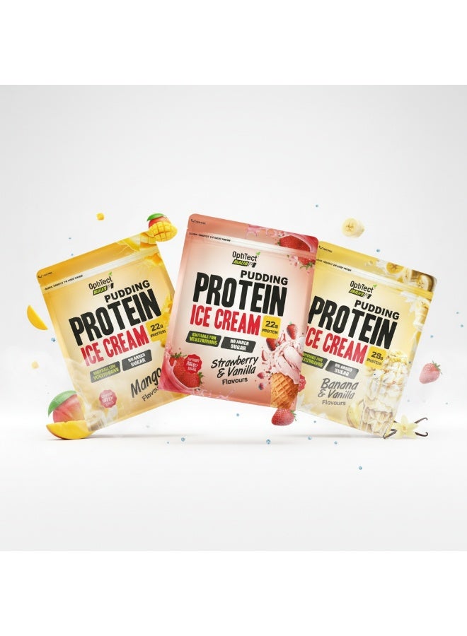 Health Protein Pudding & Ice Cream Mix, Mango Flavour Flavour, 500 G | High Protein Dessert | No Added Sugar