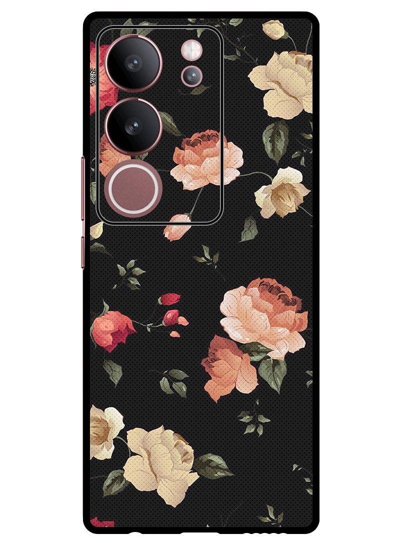 Theodor Protective Case Anti Scratch Shock Proof Bumper Cover For Vivo S17 - S17 Pro Colourful Lotus  - Image 1
