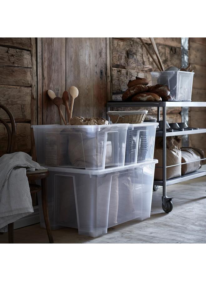 Zaboon Box with lid, transparent, 57x39x28 cm/45 l - Image 3