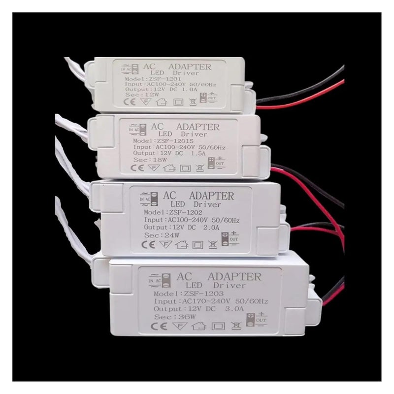 5 قطع محول إضاءة LED 12 فولت 12 واط 24 واط 36 واط مزود طاقة LED مع وحدة غلاف AC220V إلى DC12V لشريط إضاءة LED لمطبخ (24 واط) - Image 4
