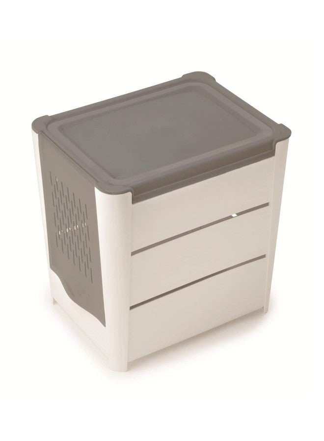 Snips Potato, Onion and Vegetable Keeper; White/Gray - Image 2