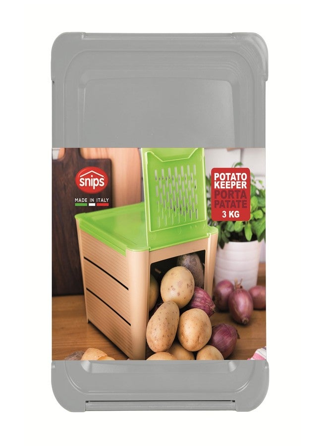 Snips Potato, Onion and Vegetable Keeper; White/Gray - Image 3