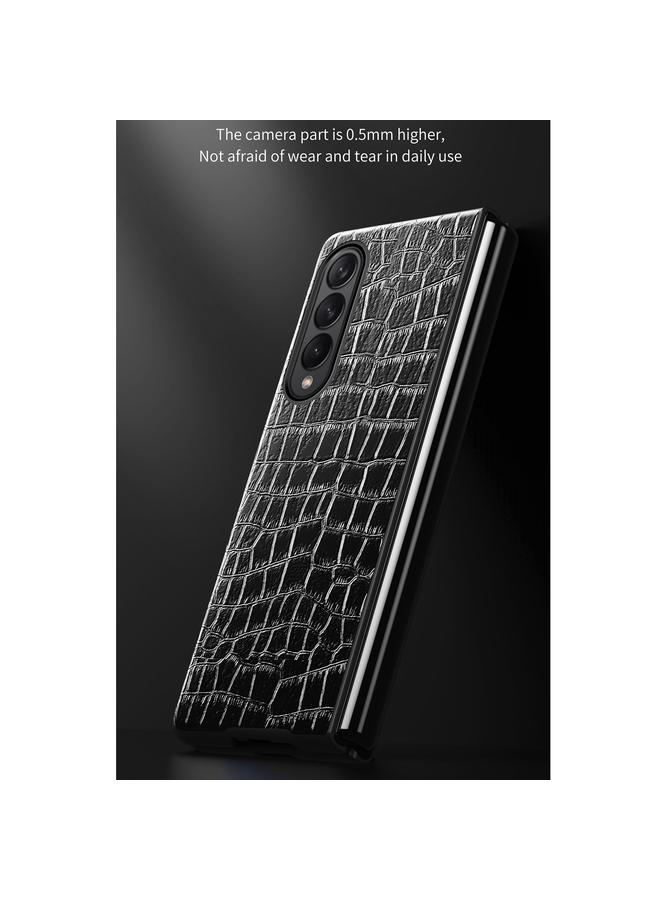 إيروريكس جراب لهاتف Samsung Galaxy Z Fold3 5G مصنوع من جلد التمساح قابل للطي واقٍ - Image 3