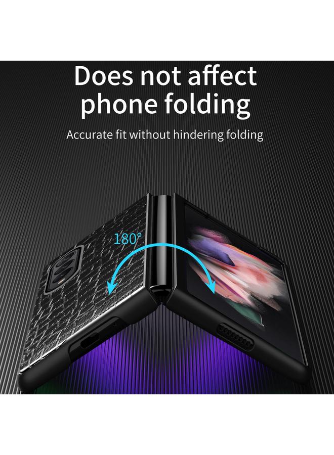 إيروريكس جراب لهاتف Samsung Galaxy Z Fold3 5G مصنوع من جلد التمساح قابل للطي واقٍ - Image 5