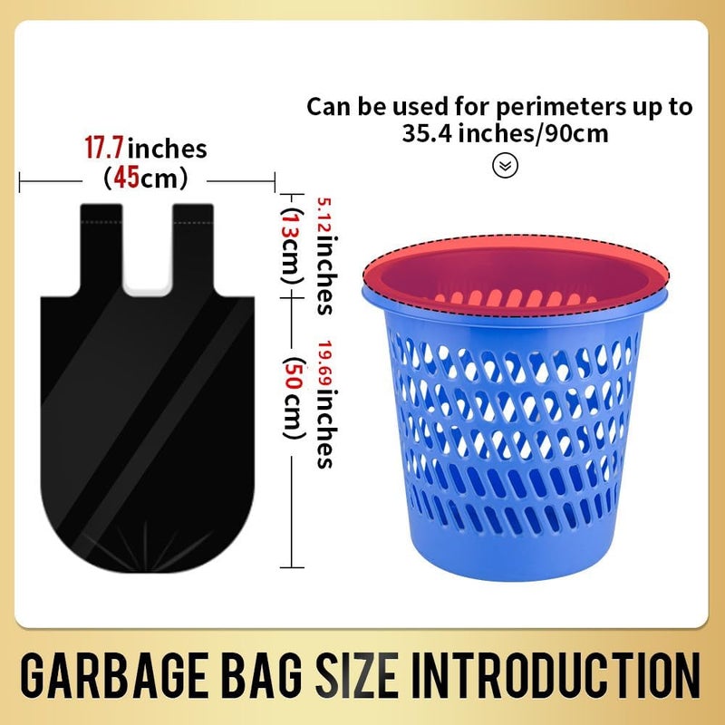 SWIHELP Trash Bags, 5 Rolls/100 Counts Small Garbage Bags for Office, Kitchen,Bedroom Waste Bin,Colorful Portable Strong Rubbish Bags,Wastebasket Bags - Image 2